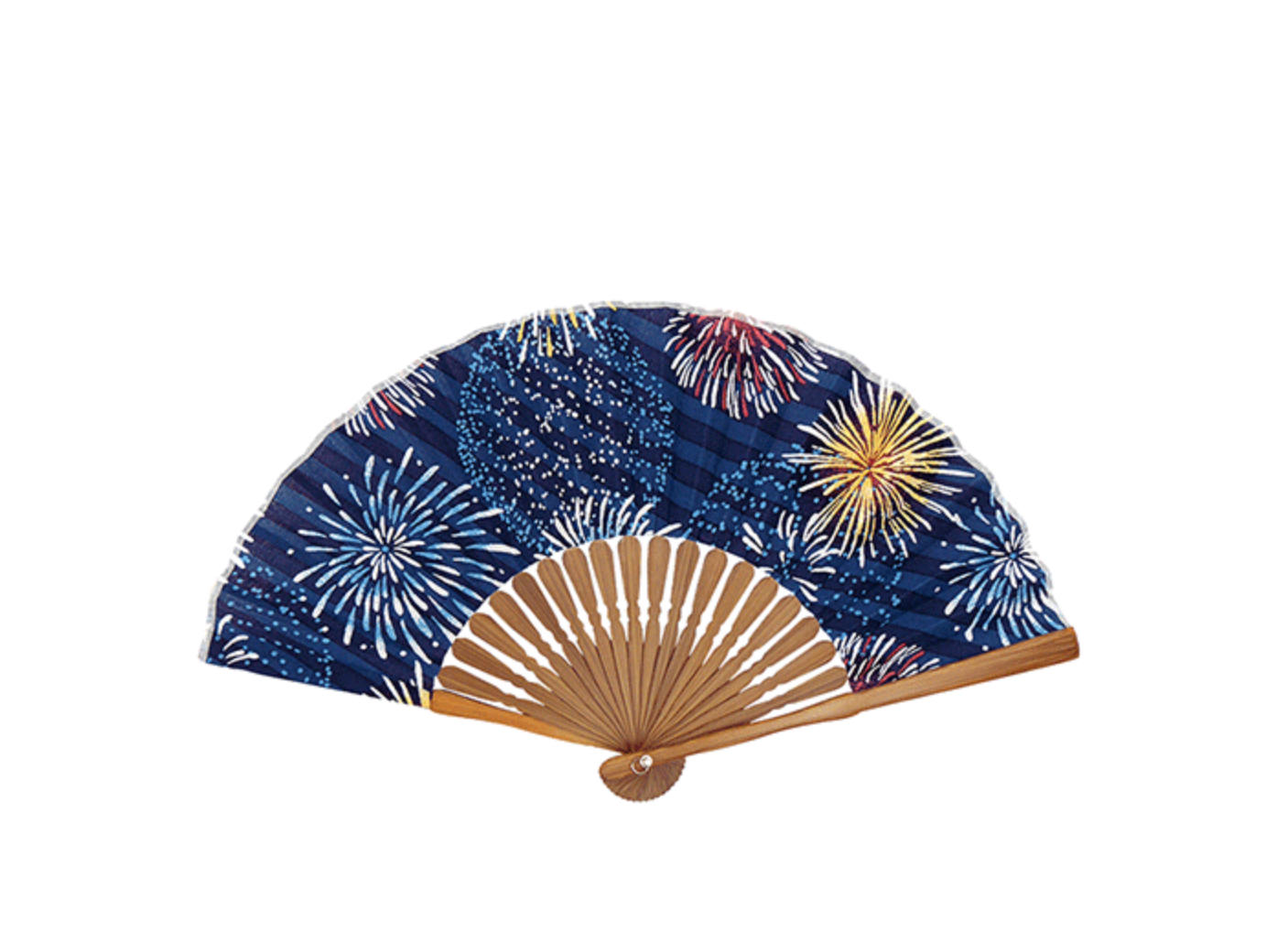 濱文様 日本手拭棉布褶扇