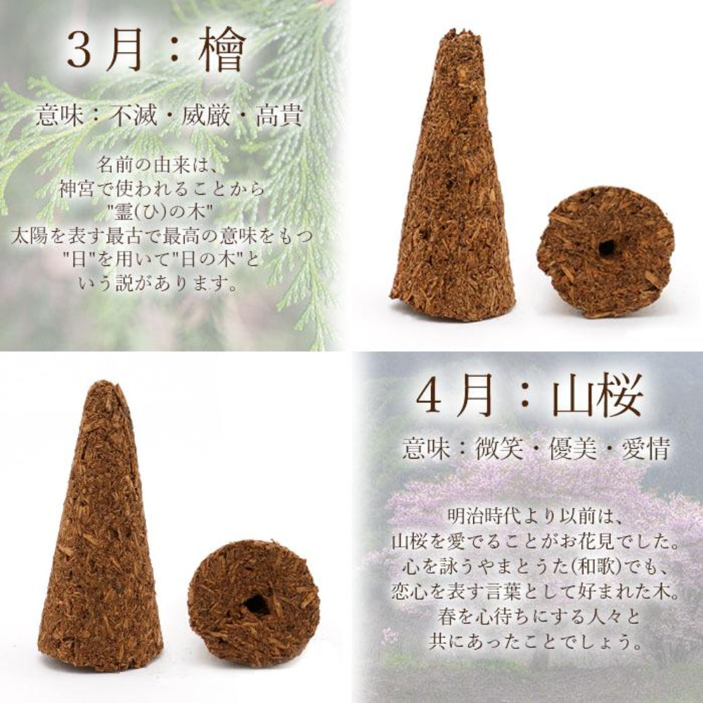 誕生月木質塔香