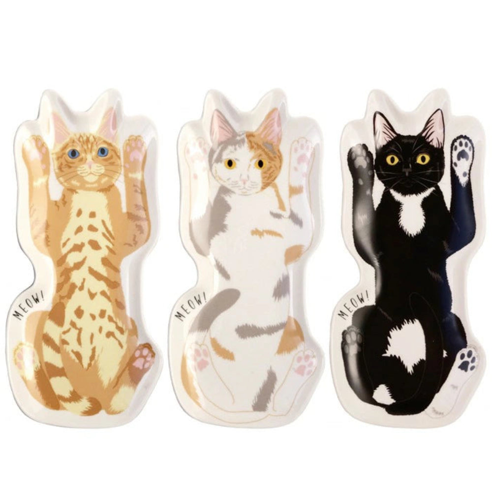 Cat shape long plate