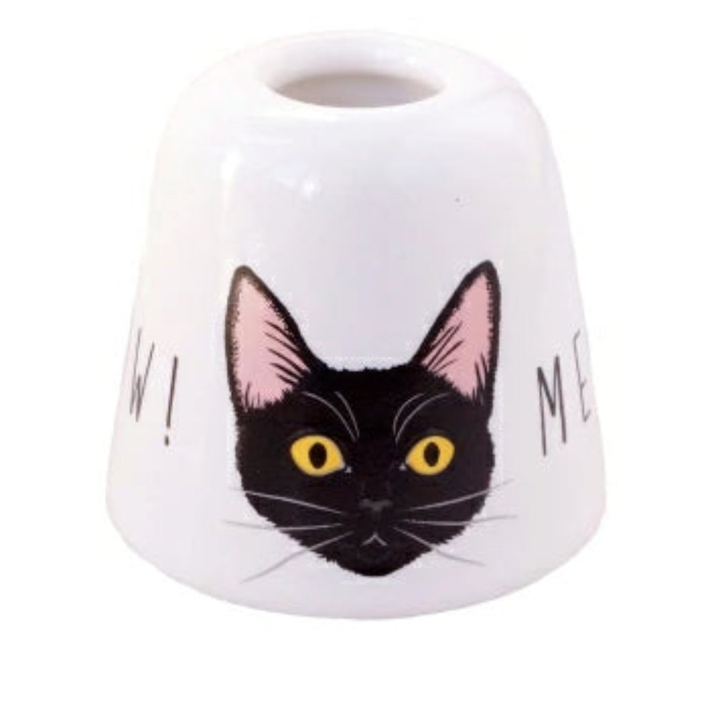 Cat pattern single hole toothbrush holder