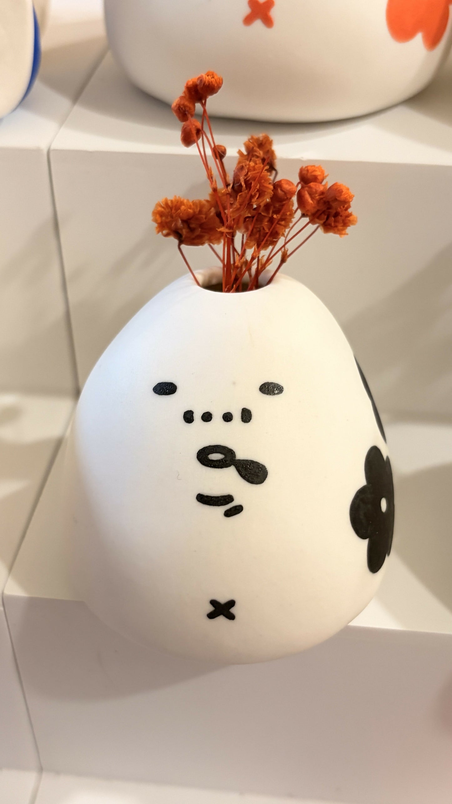 小花器-黑