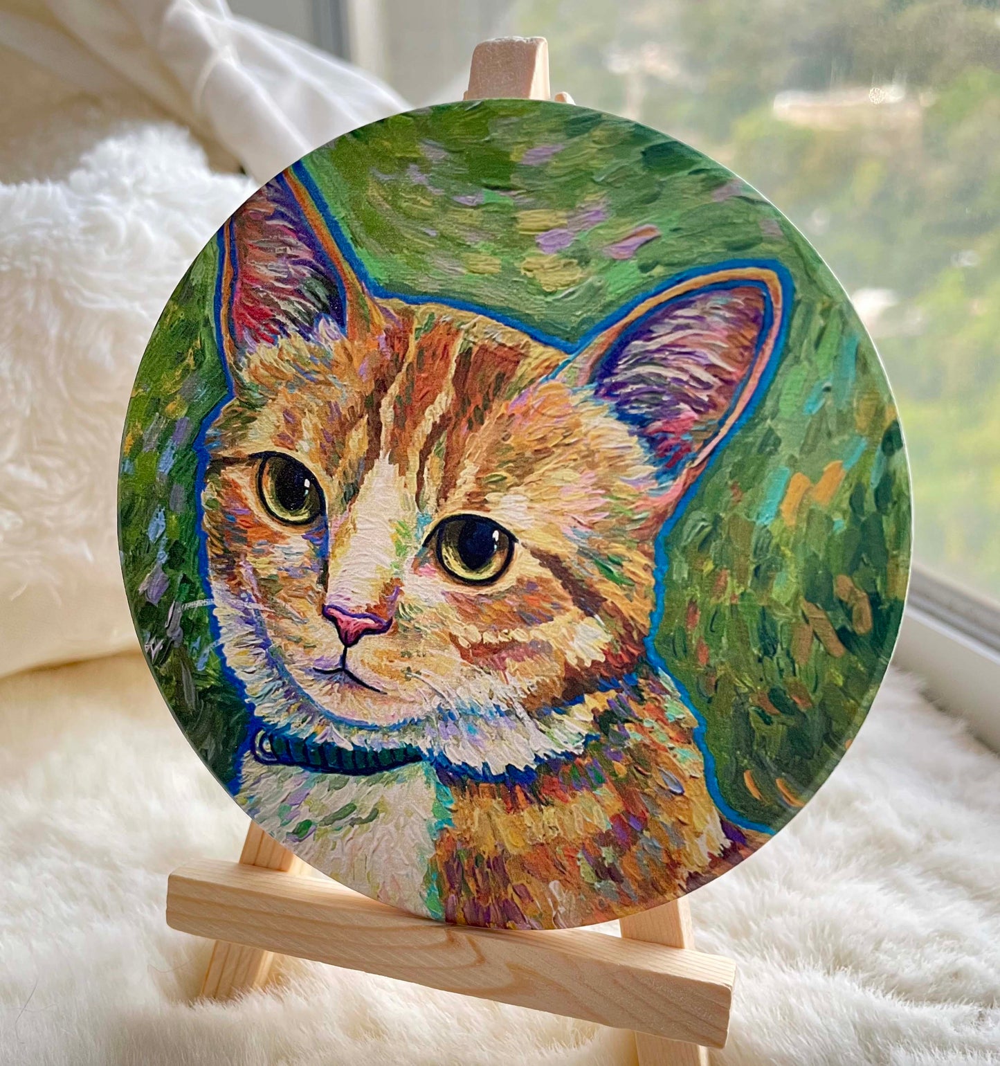 Sharonng Art 陶瓷畫杯墊(連小畫架)