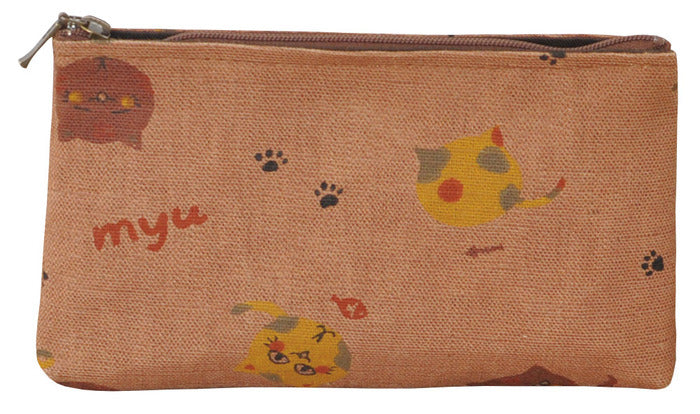 柿渋染 長方小袋