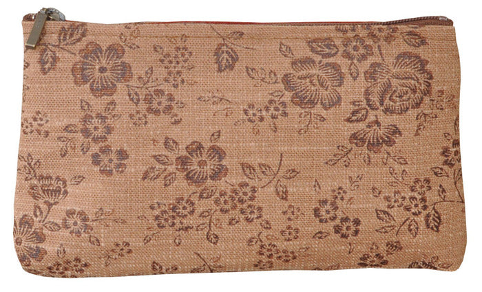 柿渋染 長方小袋