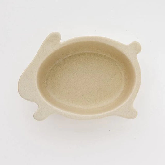 美濃燒黑白躍兔碗