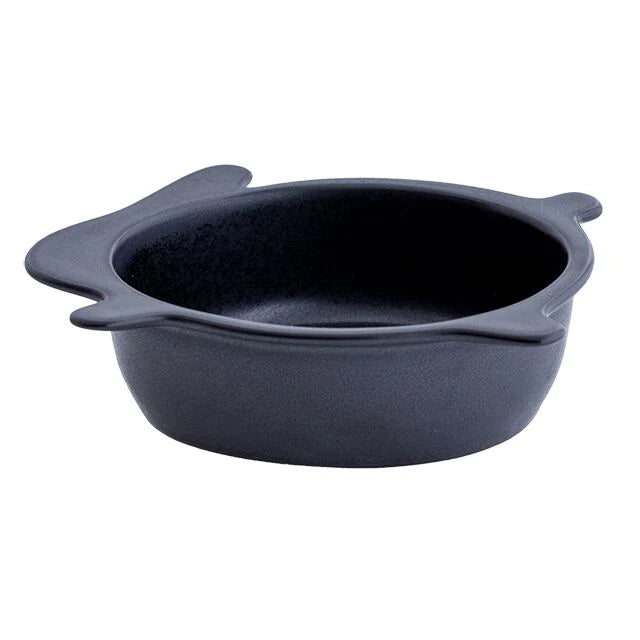 Mino Yaki Black and White Leaping Rabbit Bowl