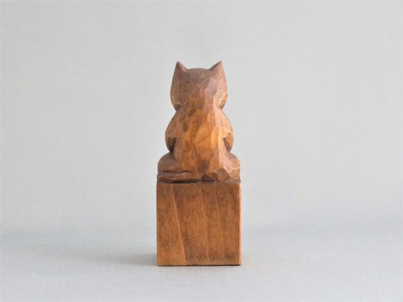 座禅猫 蜜蝋仕上げ 猫仏