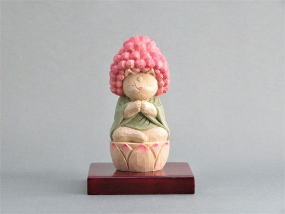 袈裟を着た五劫思惟阿弥陀猫仏