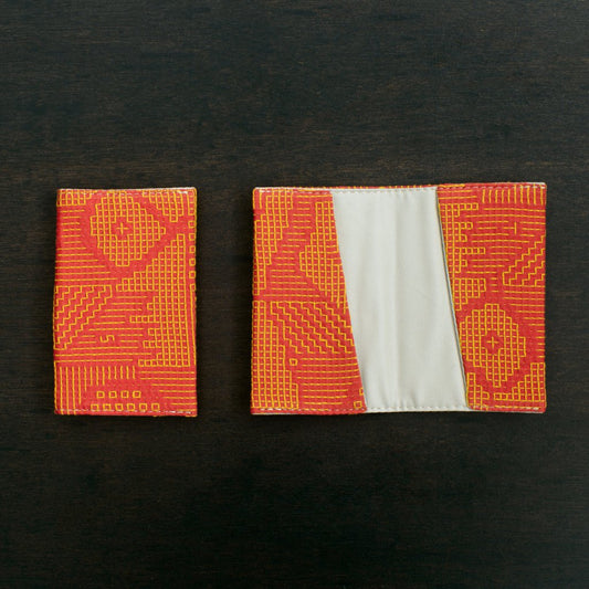 福島三和織物 刺子織卡片夾