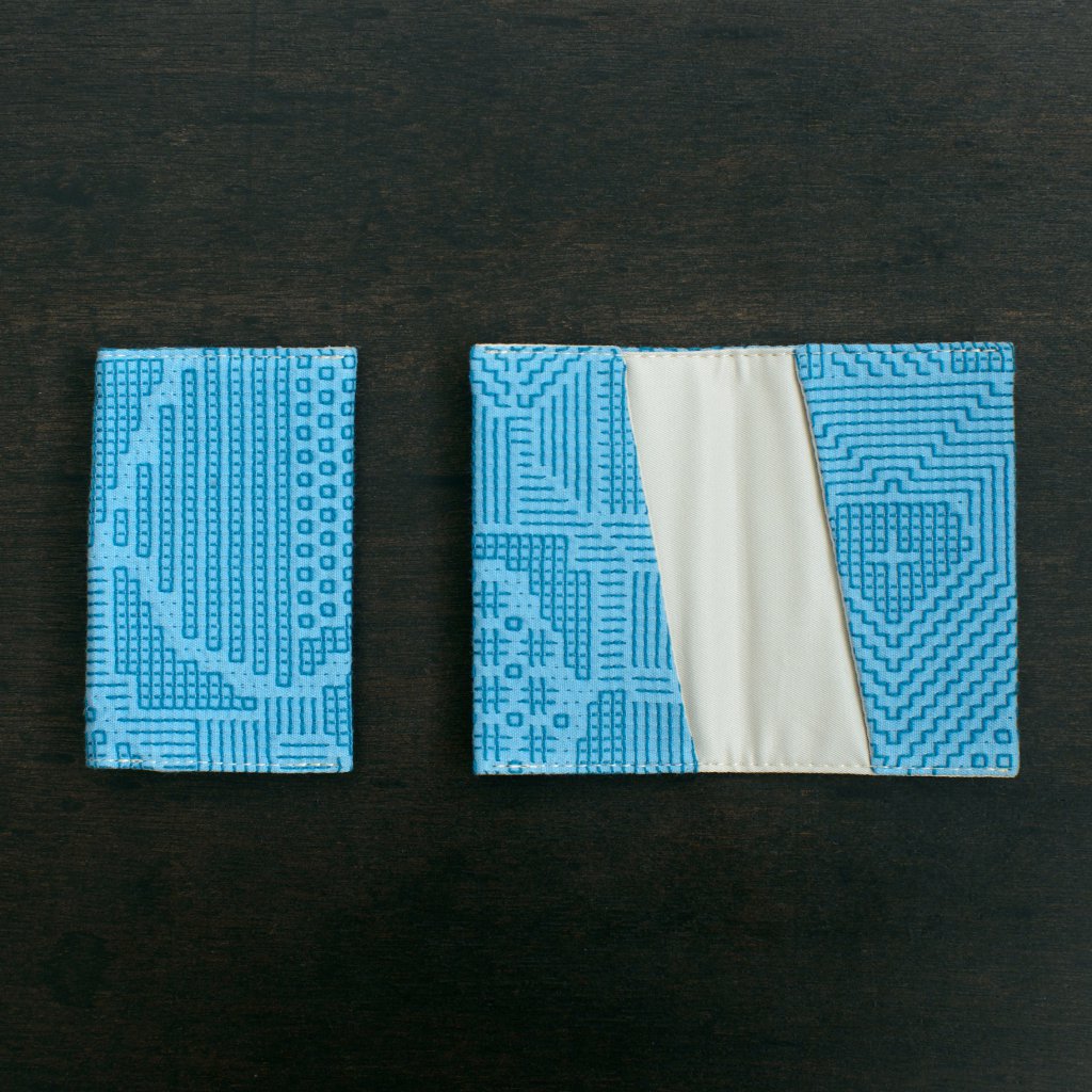 福島三和織物 刺子織卡片夾