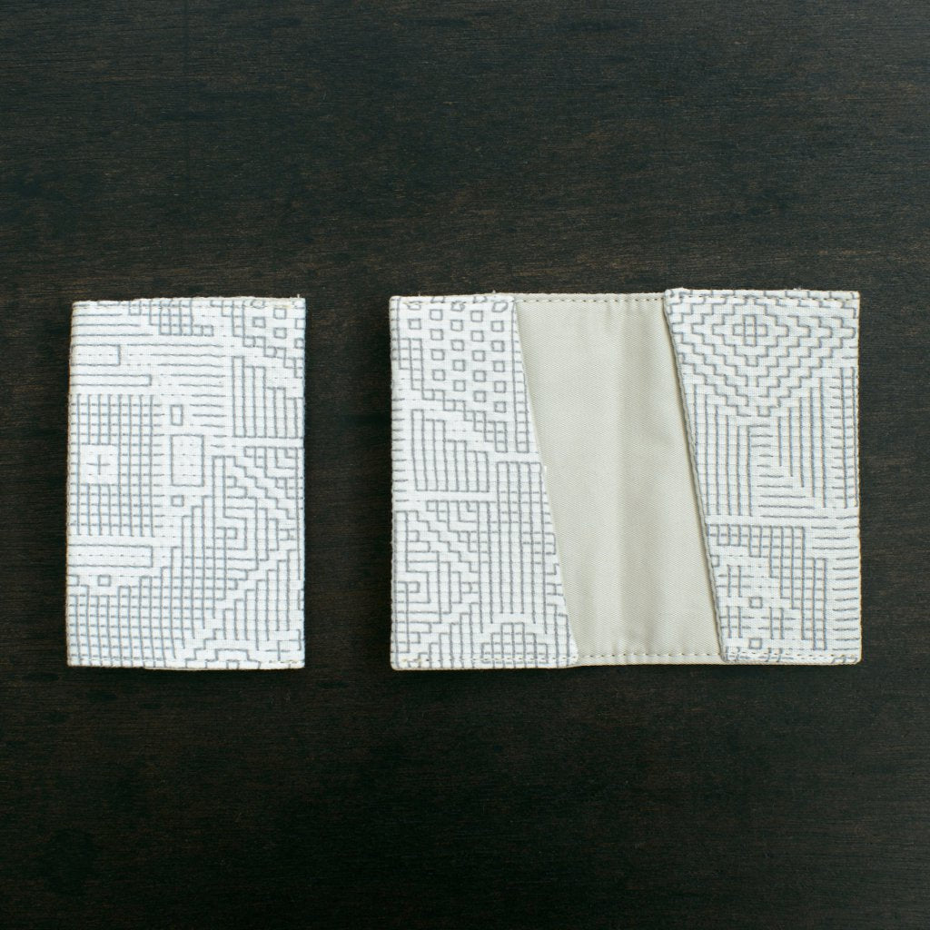 福島三和織物 刺子織卡片夾