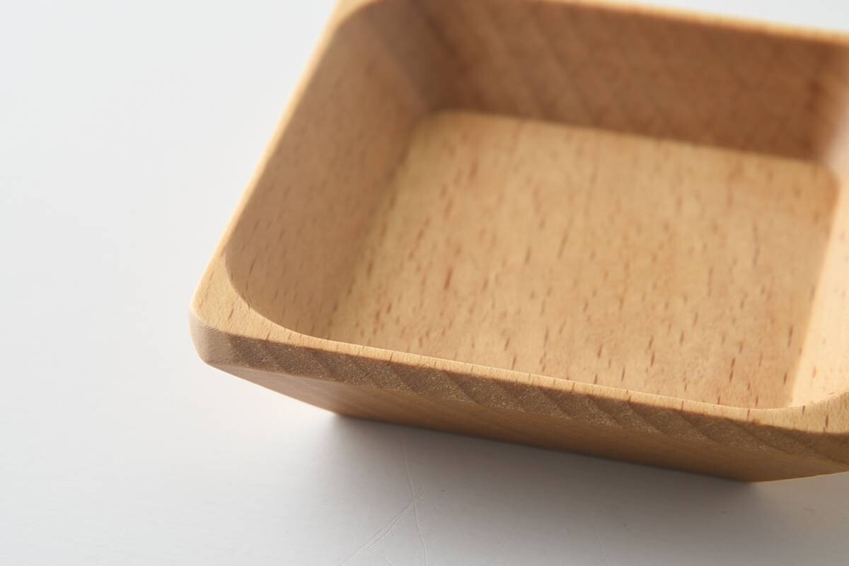 wooden square dish