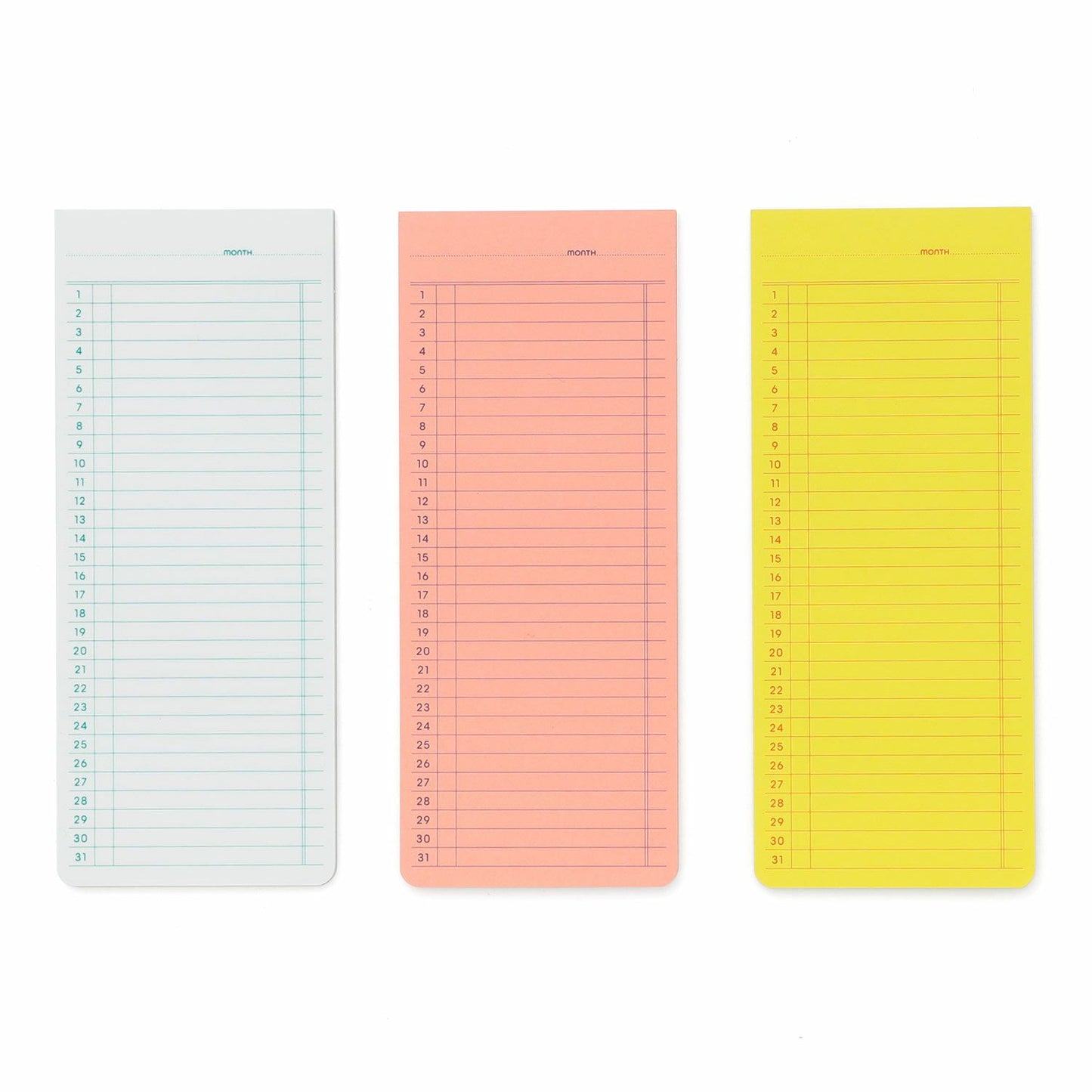 Sticky Memo Pad Monthly