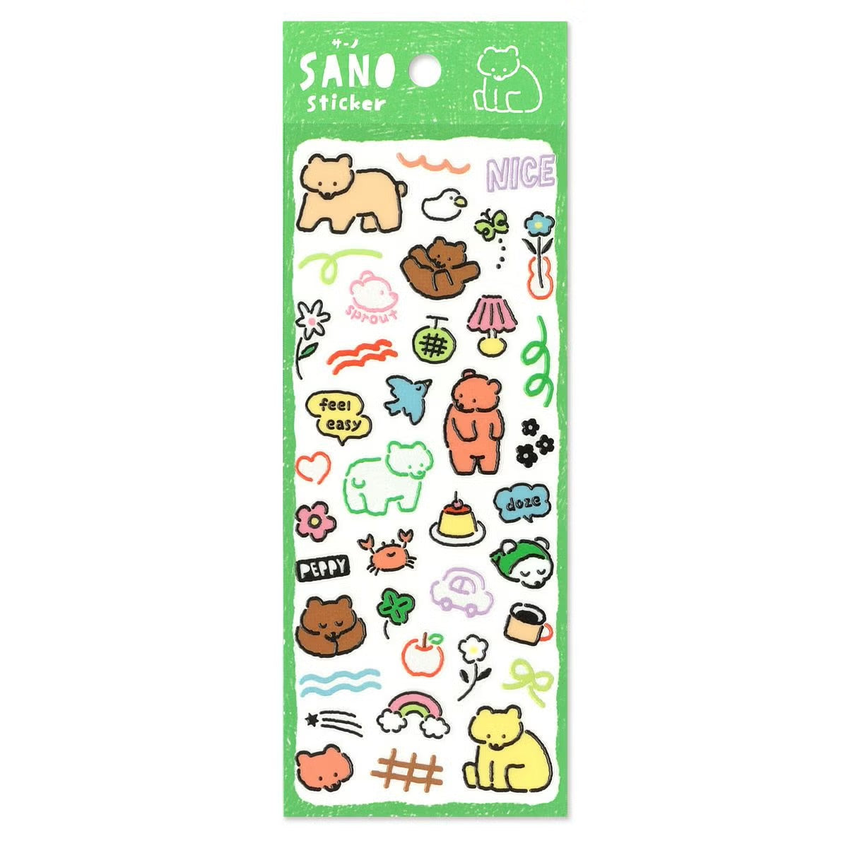 SANO 凹凸質感動物貼紙