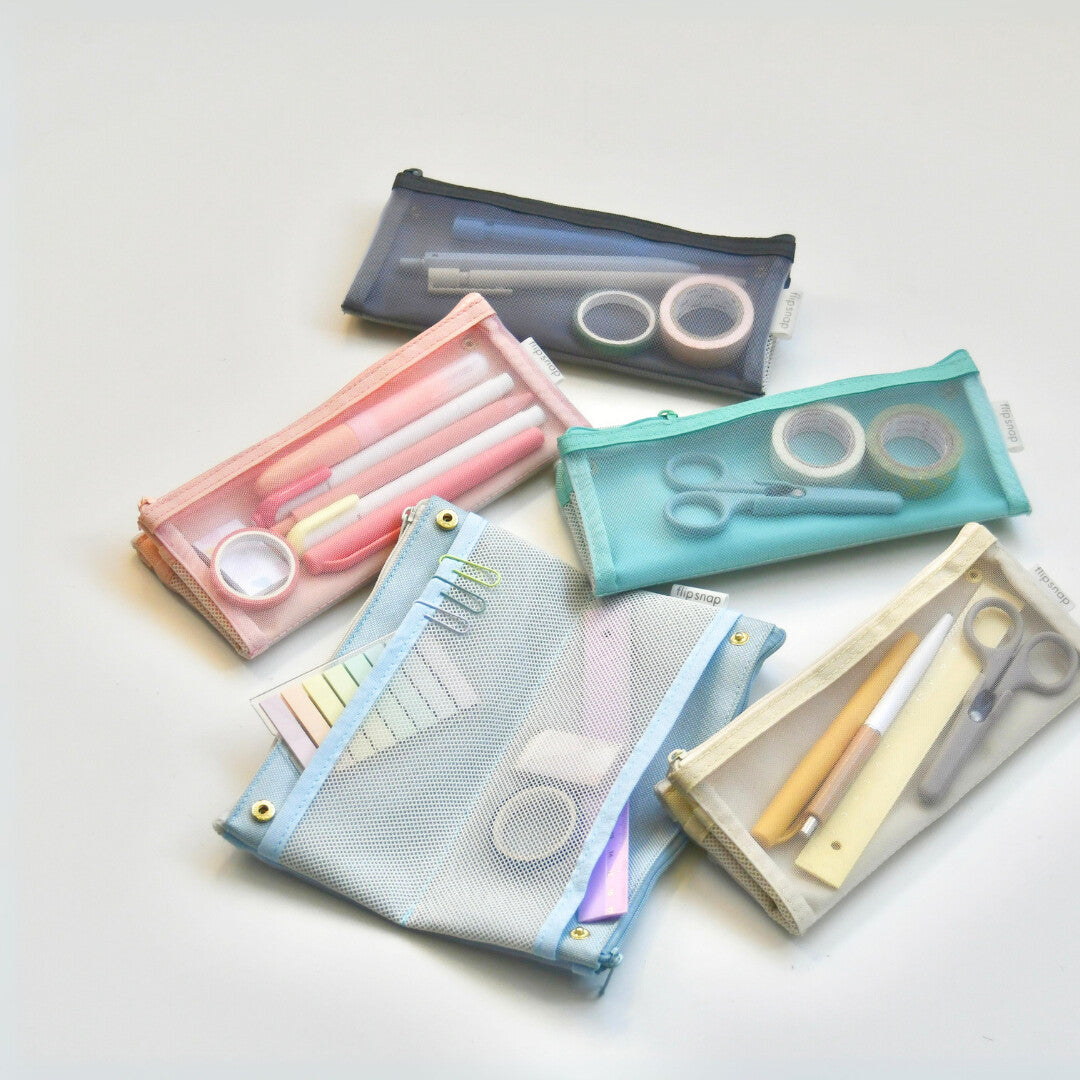 Flip Snap 纖薄網面筆袋 （Good Design Award)