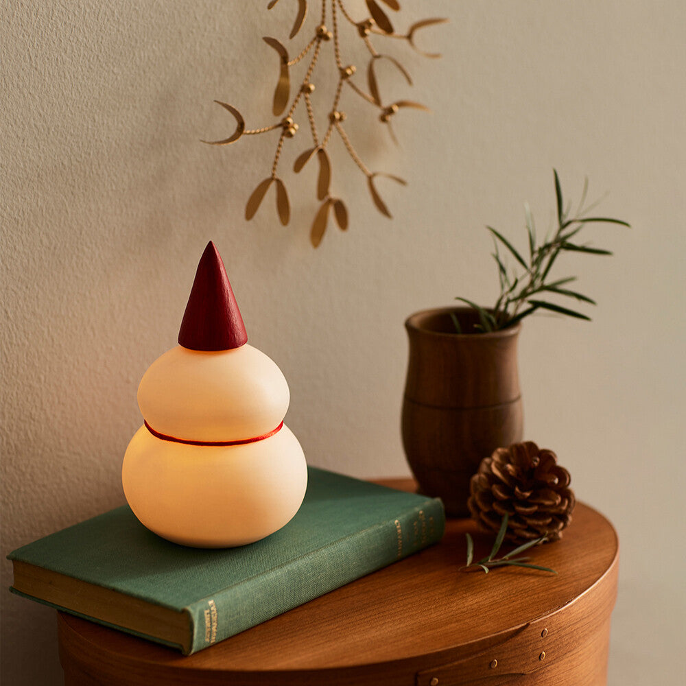 雪人LED純白半瓷裝飾燈