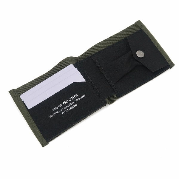 織帶布雙折皮夾錢包