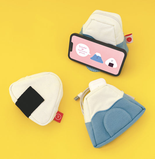 富士山飯糰小袋子連手機支架