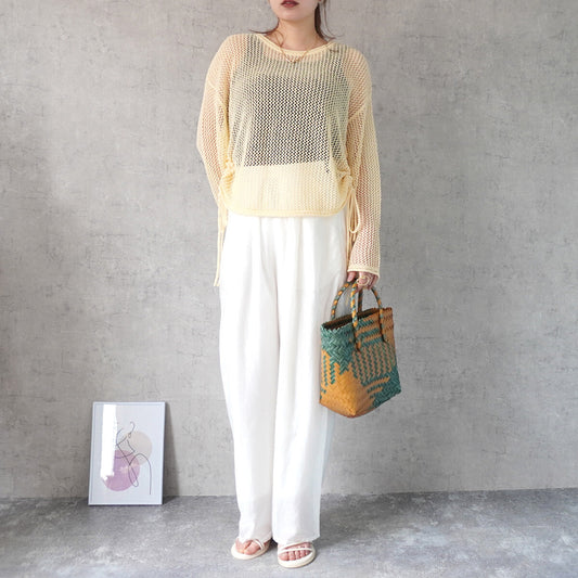 Summer hollow knit mesh top