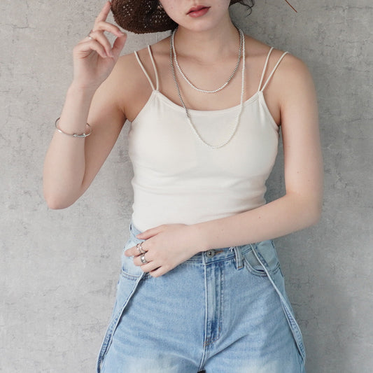 Double strap camisole with padded chest