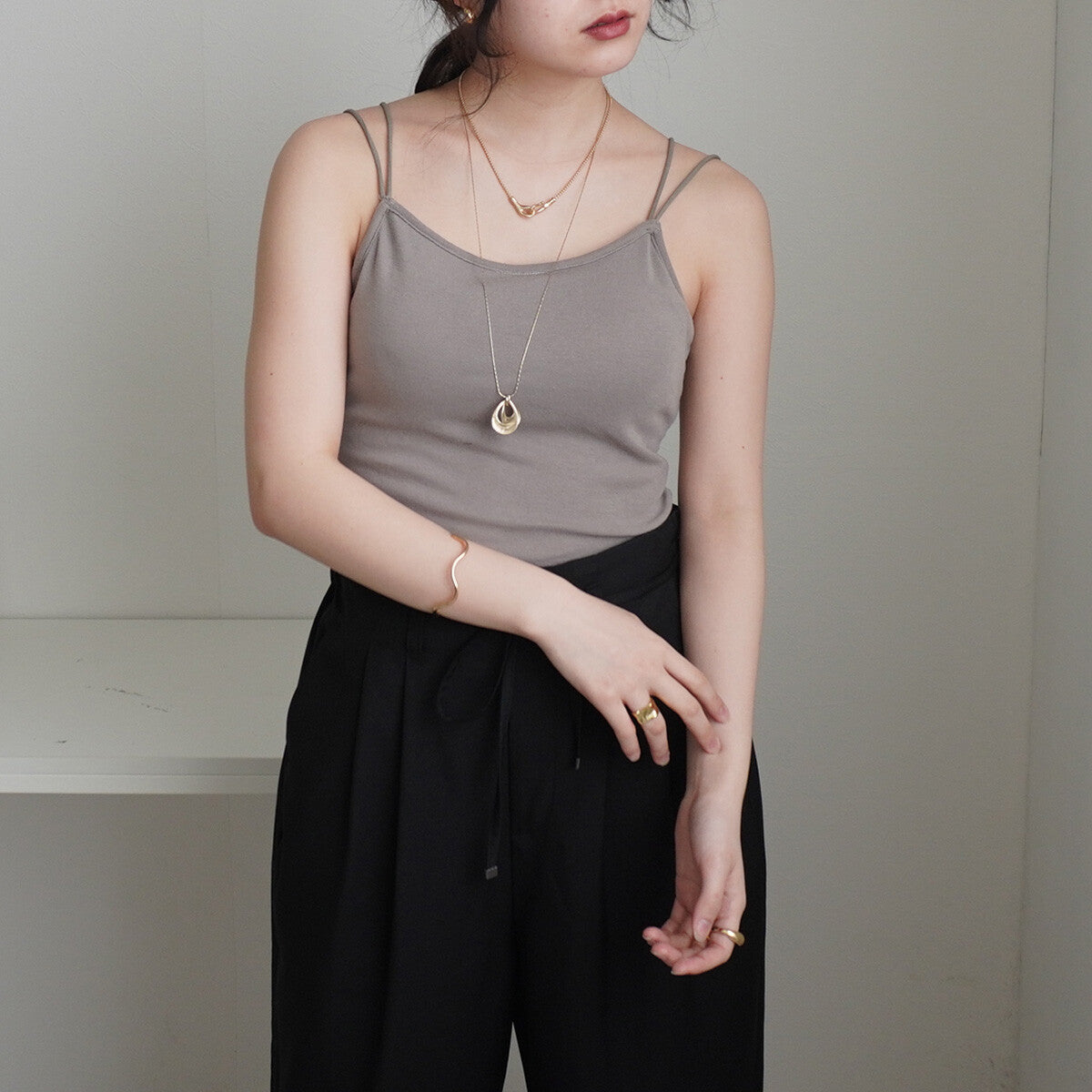 Double strap camisole with padded chest