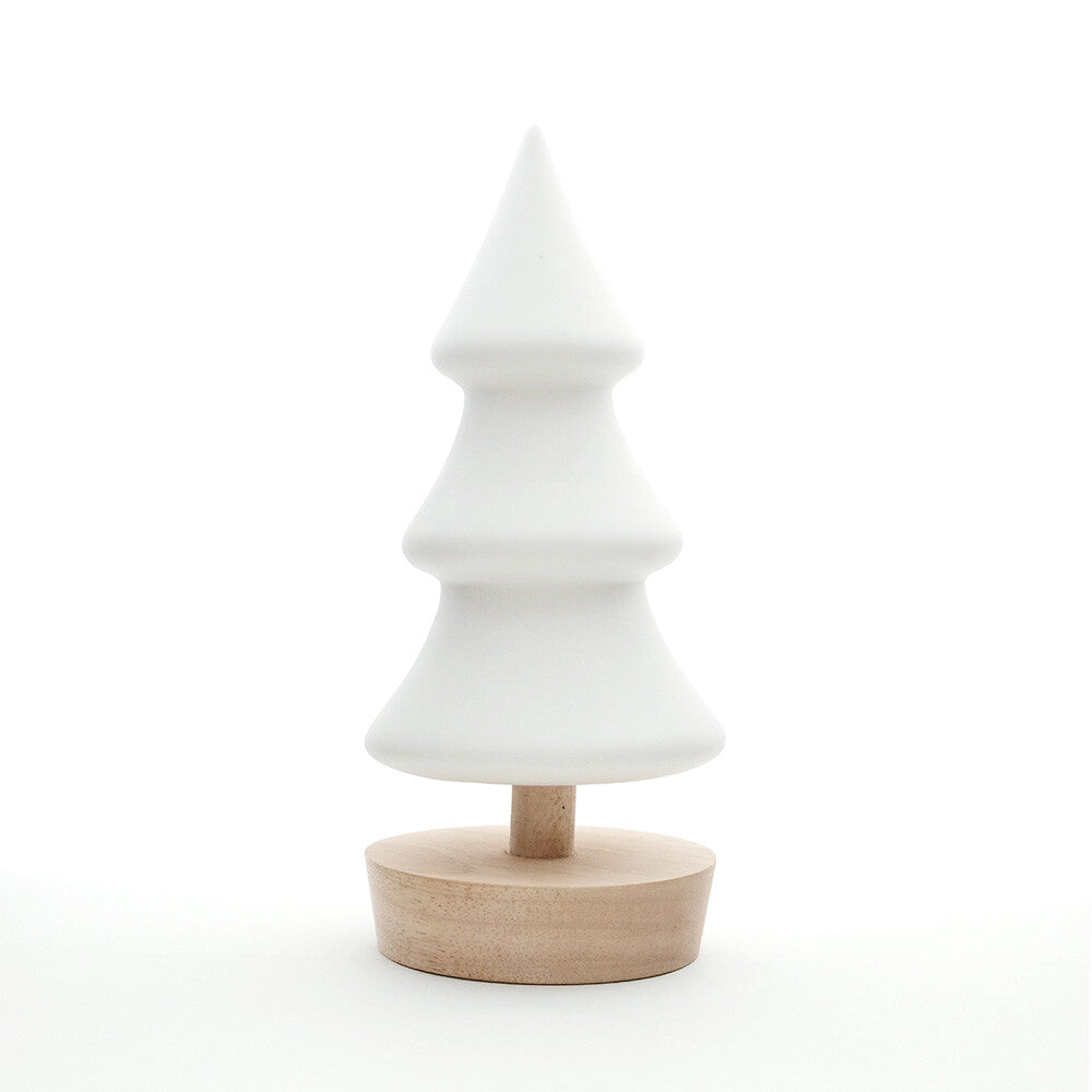 木底座聖誕樹LED純白半瓷裝飾燈