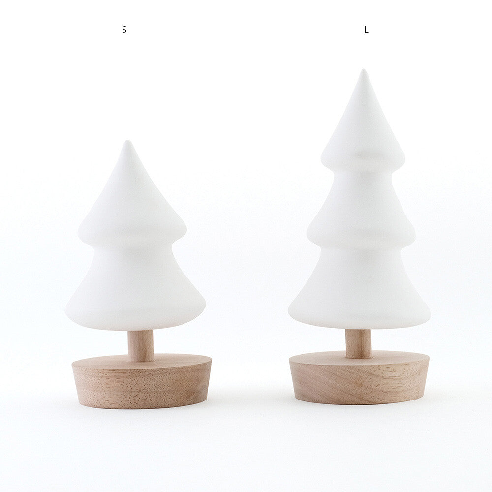 木底座聖誕樹LED純白半瓷裝飾燈