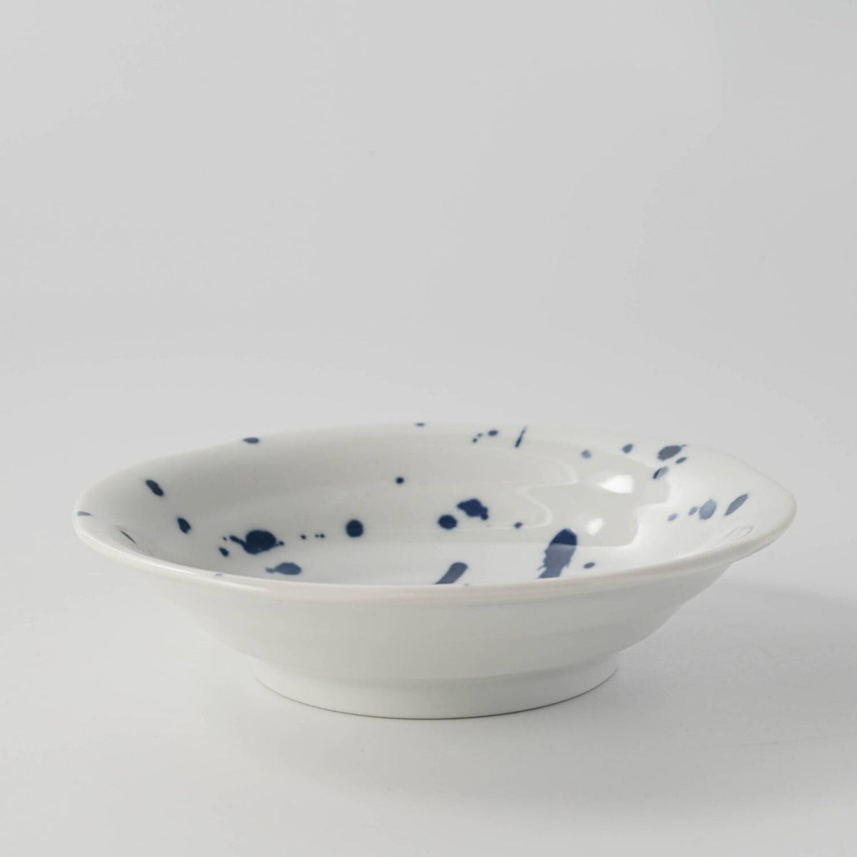 美濃燒 16.5cm浮墨貓盛菜碗