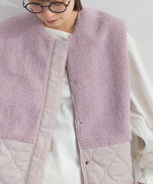 秋冬毛絨絎縫背心