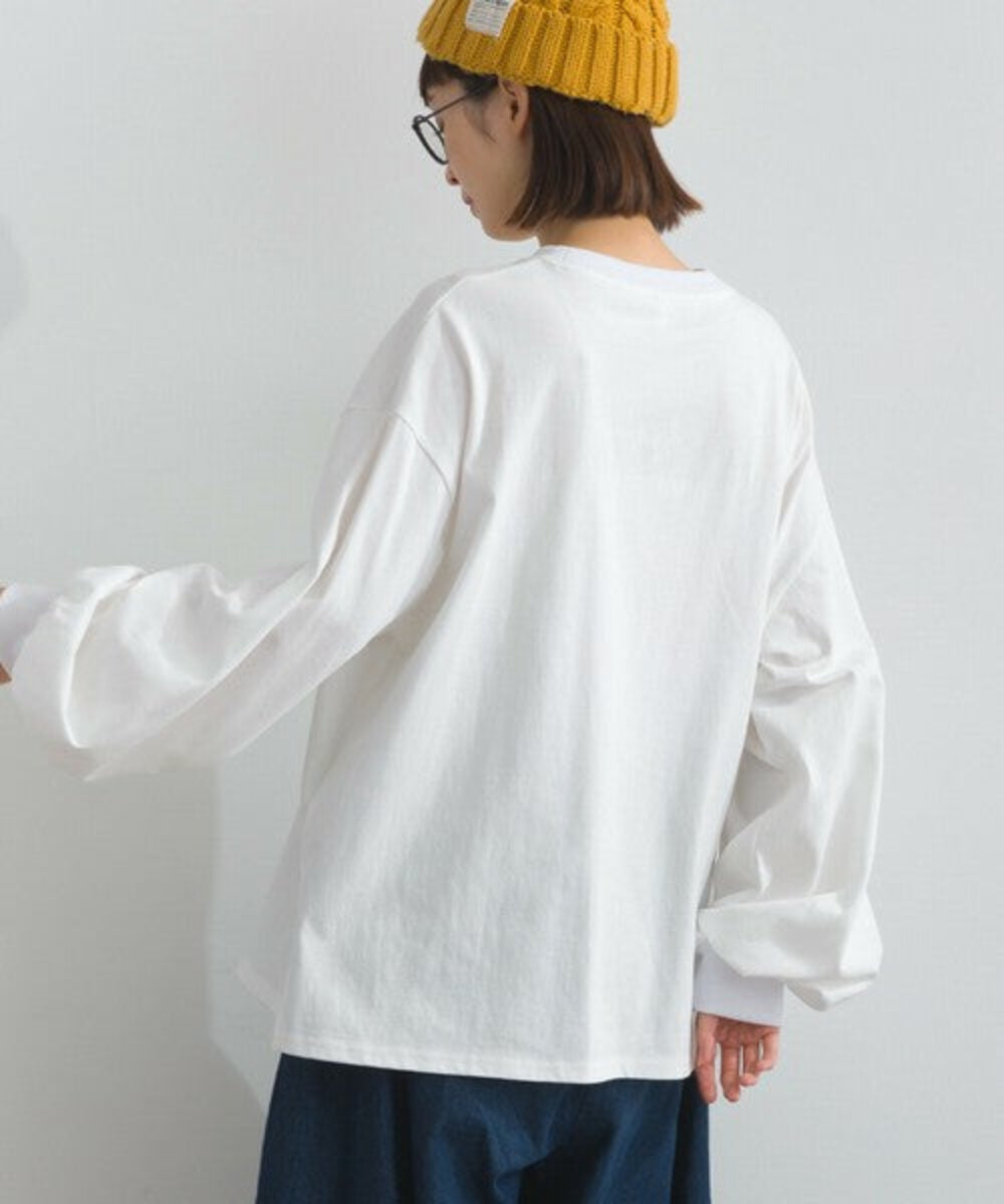 口袋動物圖案長袖 T-shirt