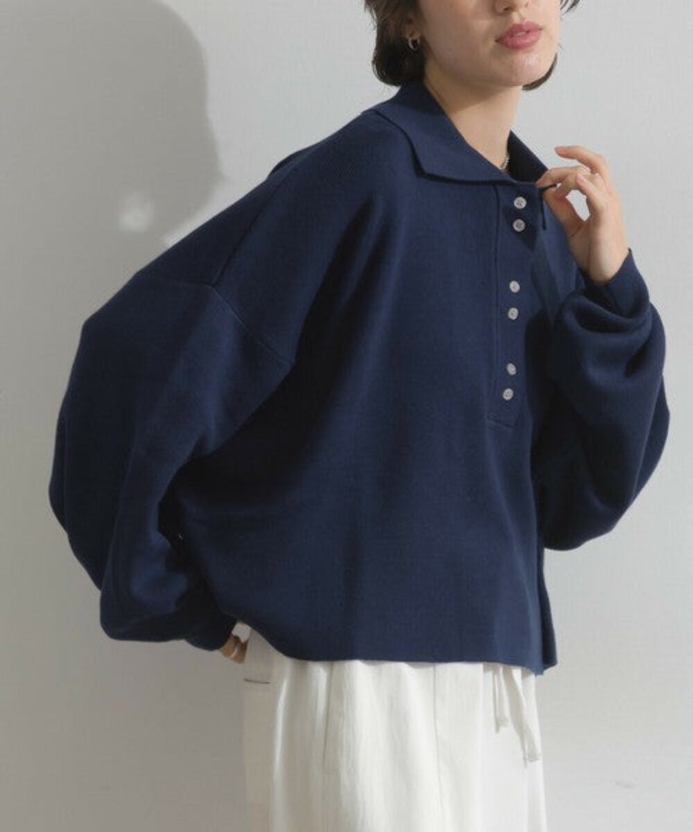 全針編織Polo領針織上衣