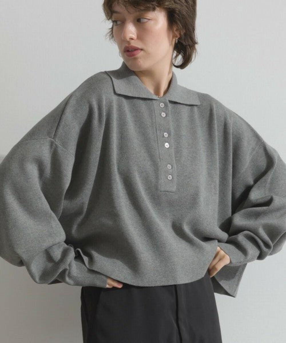 全針編織Polo領針織上衣