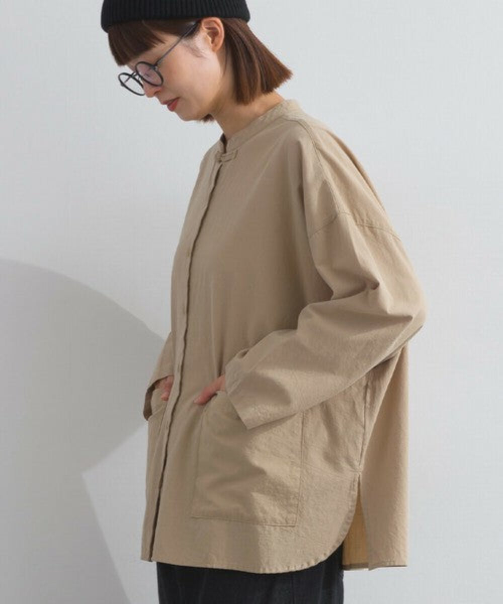 中式領純棉襯衫