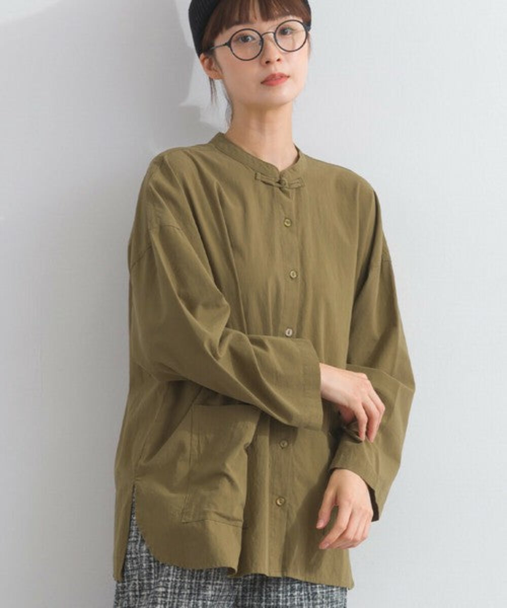 中式領純棉襯衫