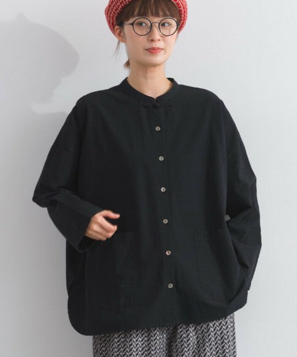 中式領純棉襯衫