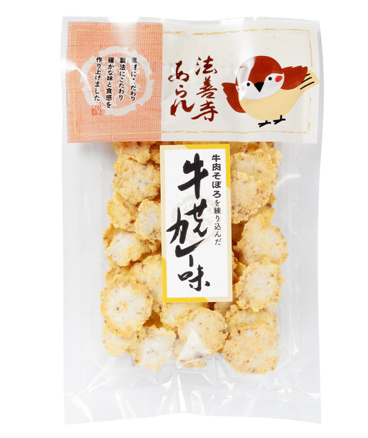 法善寺小麻雀系列咖哩味牛米餅