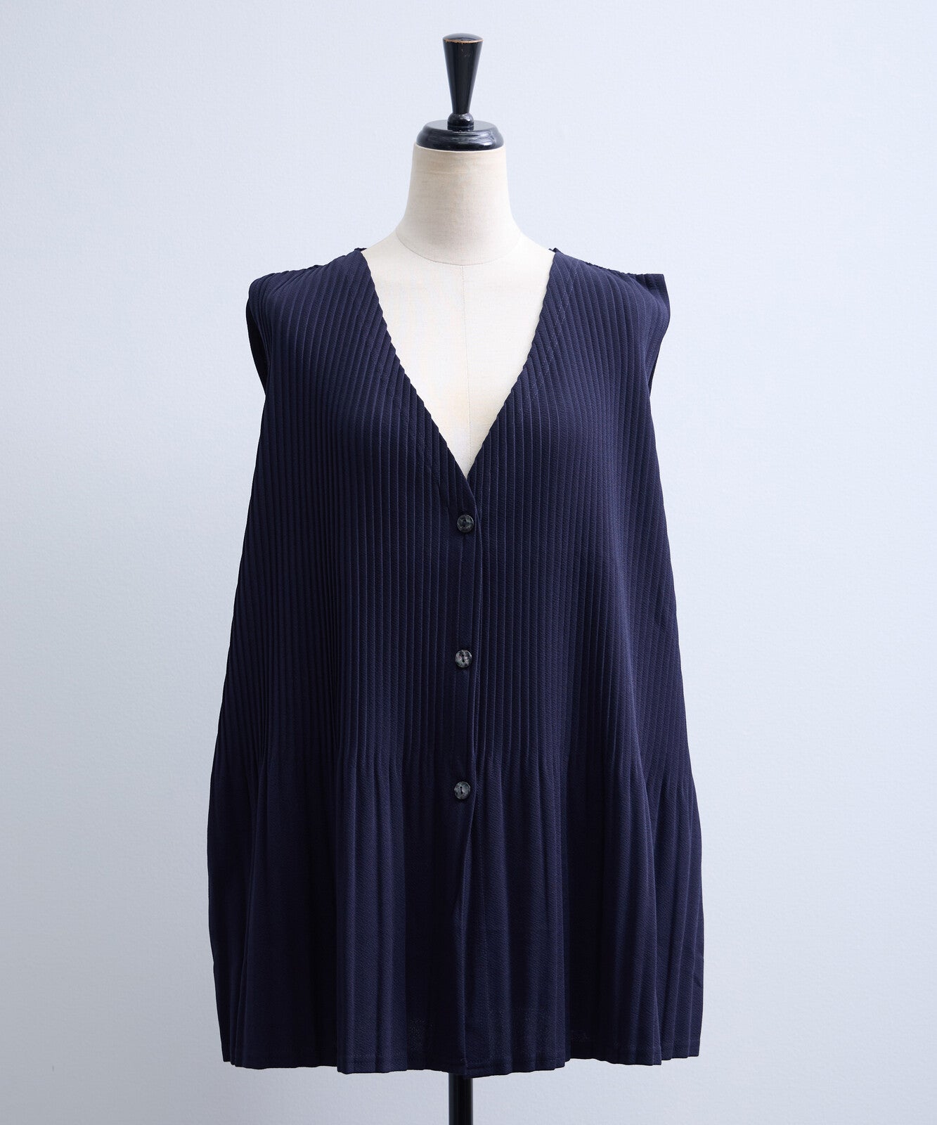 褶襉百褶裙擺寬鬆背心