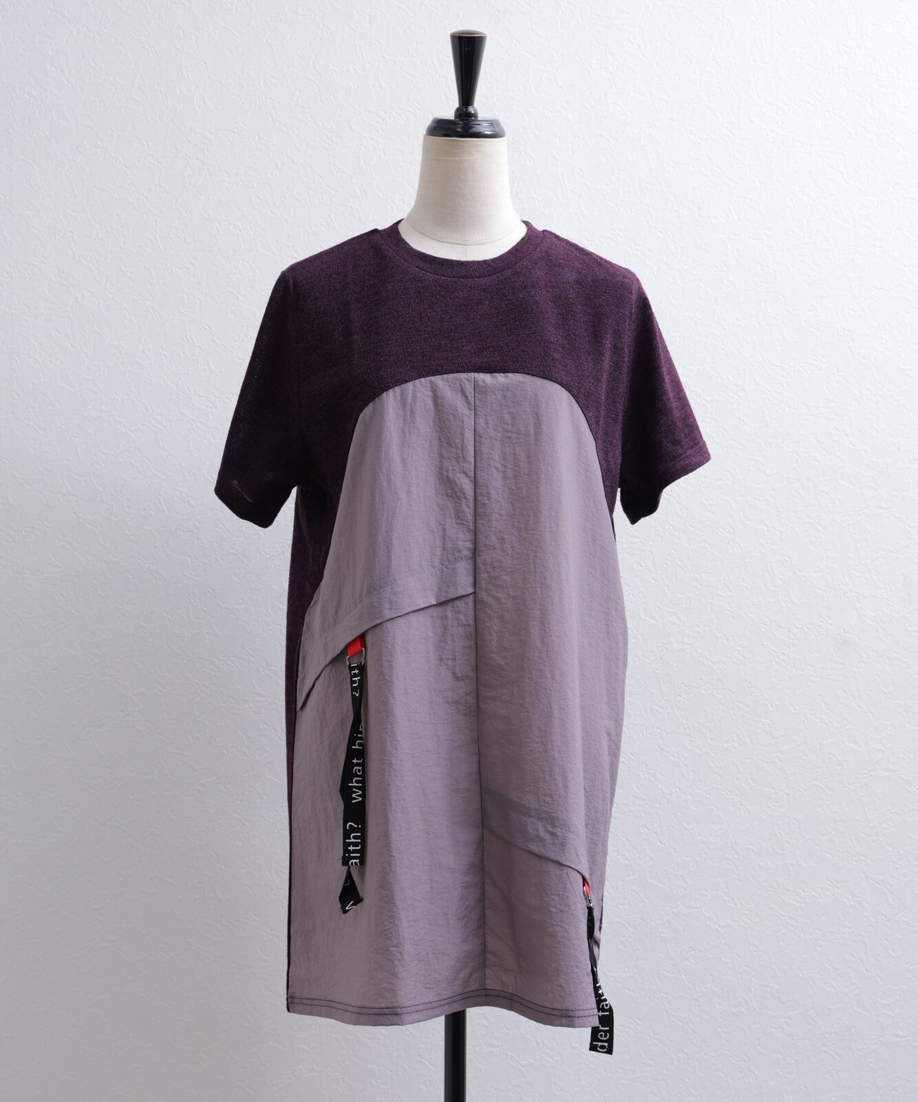 拼布長身短袖 T-shirt