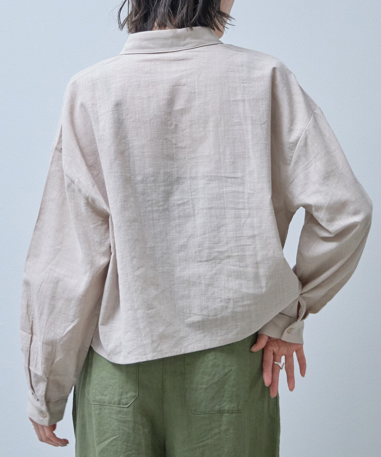 貓咪刺繡寬鬆襯衫