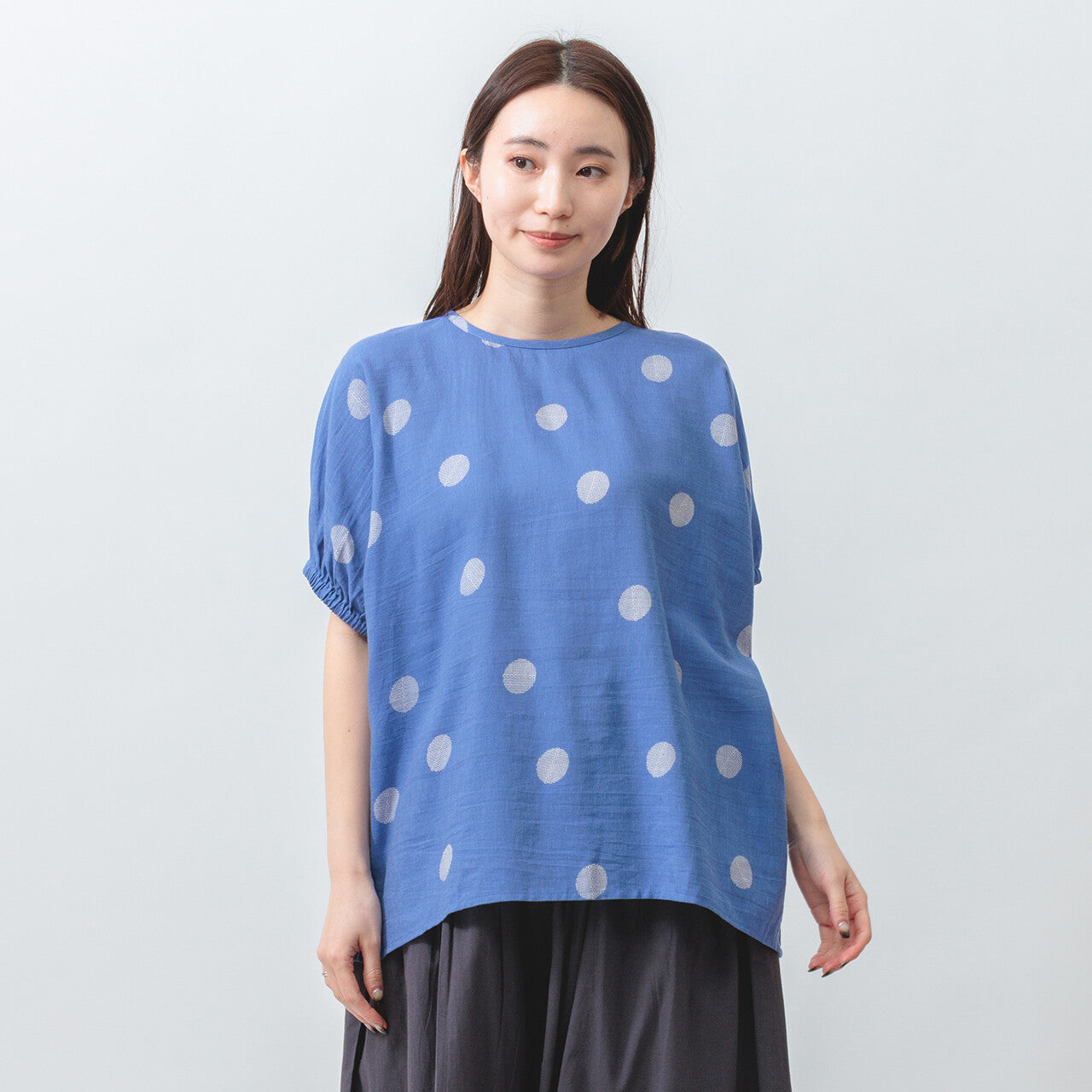 夏季輕薄圓點泡泡袖T-shirt