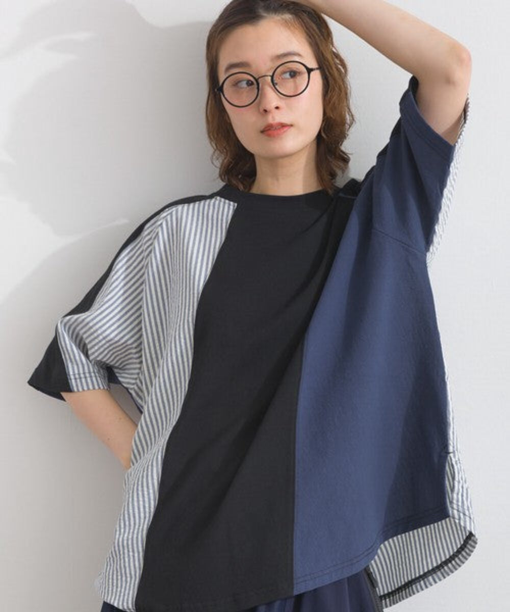 三色混搭寬鬆T-shirt