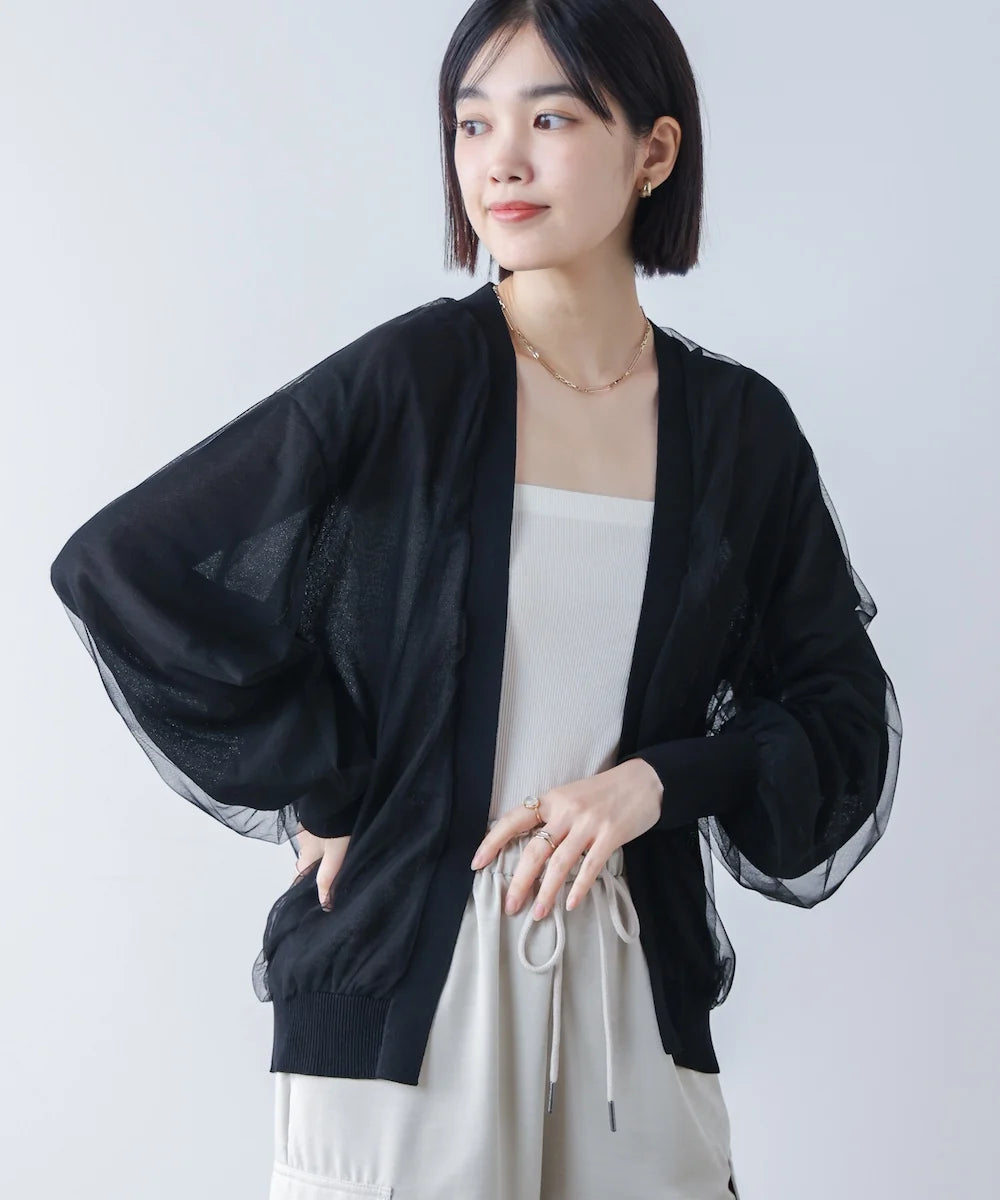 薄紗開襟外套