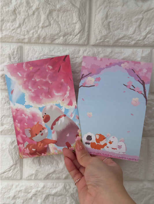 鵝帶狸去看櫻花 （Postcard)