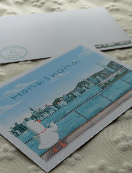 維多利亞港 day （Postcard)