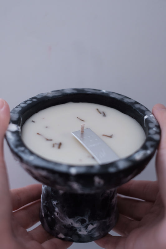 98ml Soy-beeswax Candle w/Wax Dough Ceramic-like Conatiner