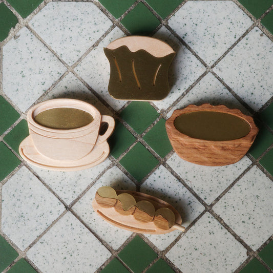 香港味道美食磁石貼 Food Wooden Magnet