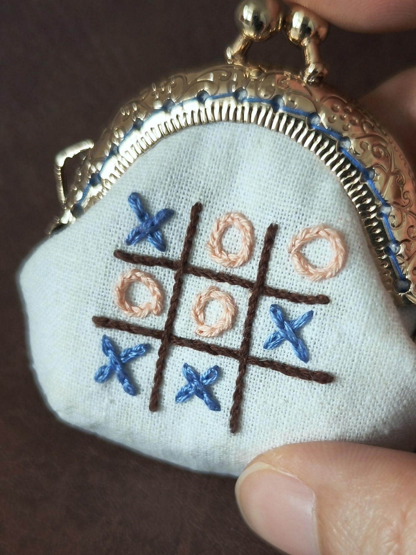 手工刺繡 X 迷你口金包