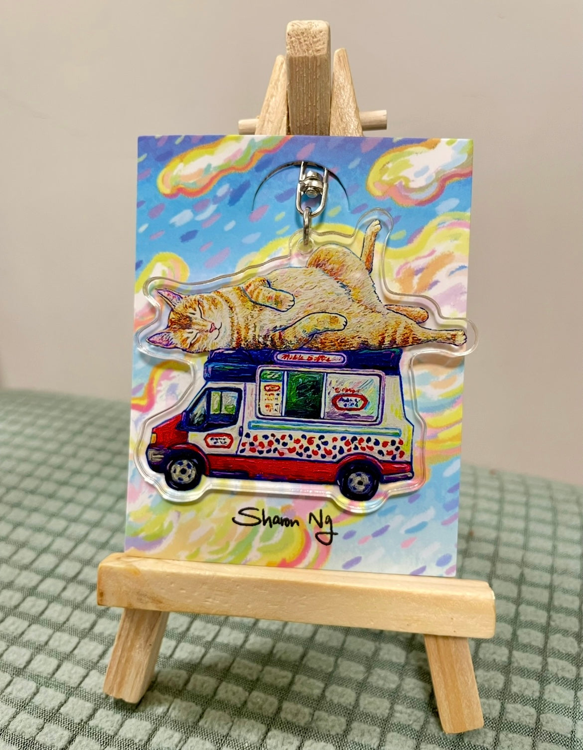 Sharonng Art 鎖匙扣（貓）