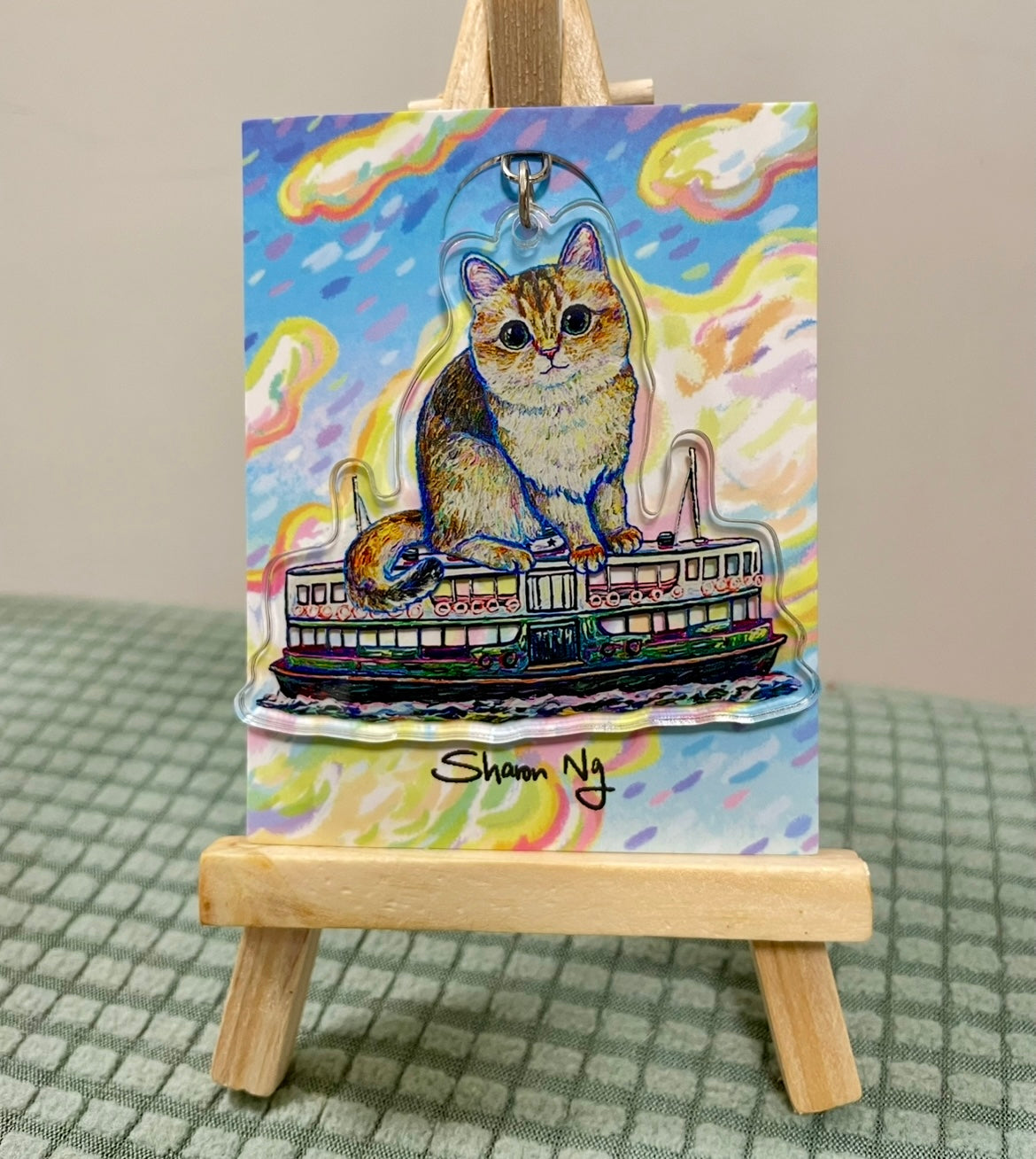 Sharonng Art 鎖匙扣（貓）