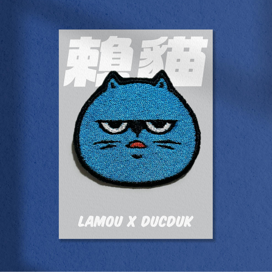 手工刺繡別針-賴貓扣針